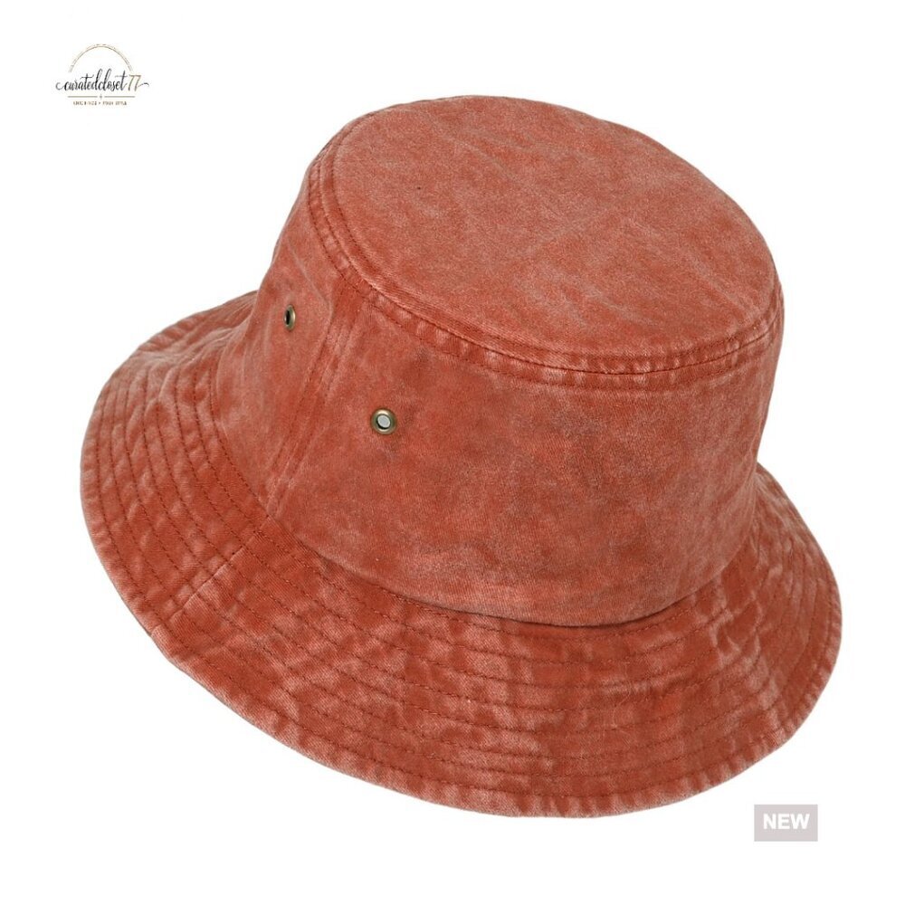 Cotton Denim Bucket Hat Foldable Sun Cap for Fishing Hiking Outdoor